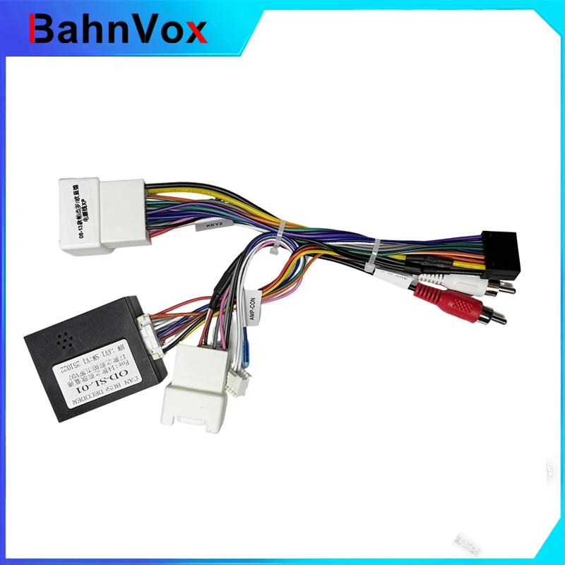 Car 16pin Audio Wiring Harness With Canbus Box For Mitsubishi Outlander Pajero V97 V73 Stereo Installation Wire Adapter OD-SL-01