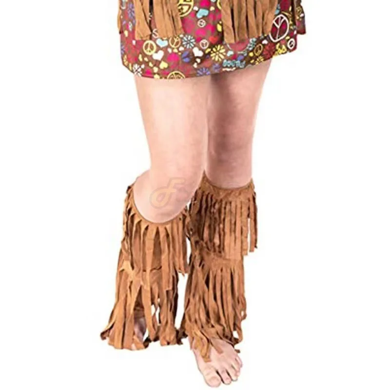 Women's Peace Love Hippie Costume Party 60s 70s Christmas 1960s Stage Performance Halloween Cosplay Indian Tassels Costumes