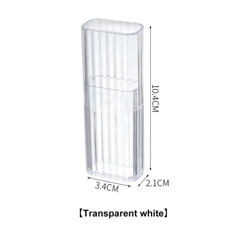 Portable Transparent Mini Storage Box Travel Toothpick Cotton Swab Box Simple Small Object Band-aid Classification Finishing Box