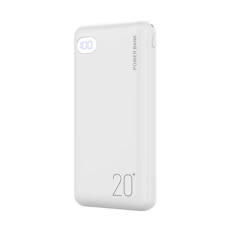 بنك الطاقة الموضة 20000mAh شاحن محمول خارجي Powerbank 2.1A شحن سريع LED عرض شاحن الهاتف للهواتف الذكية