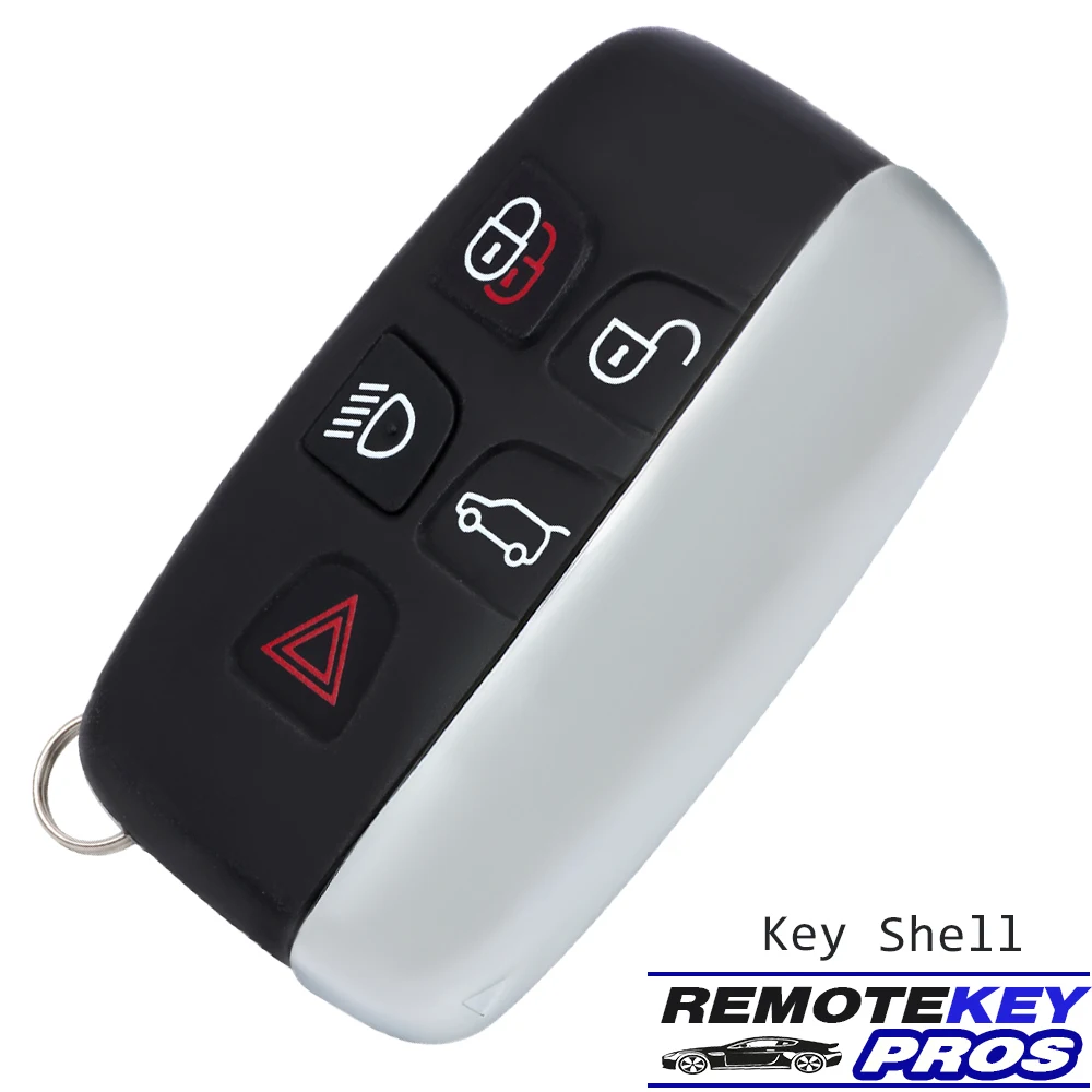 DIYKEY-Caso de Shell Chave Remoto Inteligente, Capa para Jaguar F-Type XE XF XJ, Land Rover Discovery 4 Freelander KOBJTF10A, Botão 5