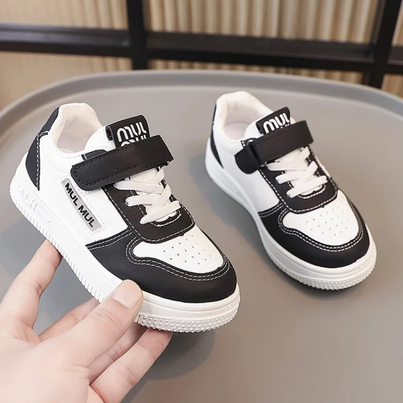 

Children's Sneakers Kids Fashion Design White Non-slip Casual Shoes Boys Girls Hook Breathable Sneakers Toddler Outdoor Shoes