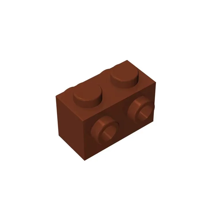 10pcs Building block part 52107 1x2 special brick with dots on both sides compatible with basic particle parts MOC