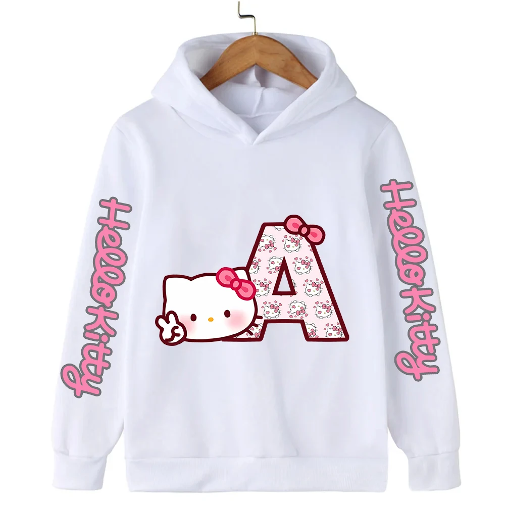 

HelloKittys Children Hoodies Letter A B C D Kid Pullover Casual Clothes Anime Kids Sweatshirts for Girl Boy Cartoons Tops