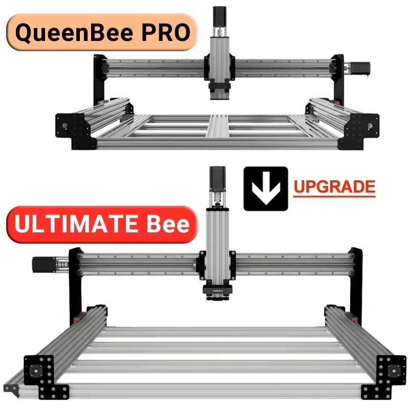BulkMan3D QueenBee PRO to ULTIMATE Bee CNC Upgrade Kit 4 Axis Ball Screw SFS1210 HGR Linear Rail Conversion Kit CNC Router Parts