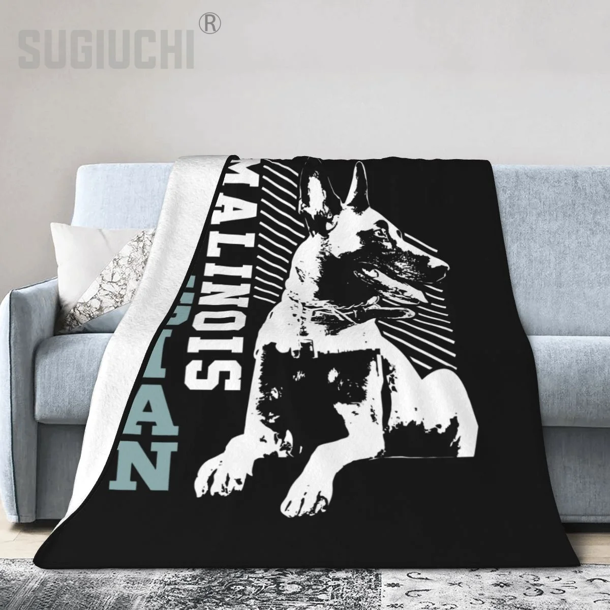 La mejor manta para perro Malinois belga Maligator Hund, funda de sofá multifunción, sábana individual, forro polar de franela
