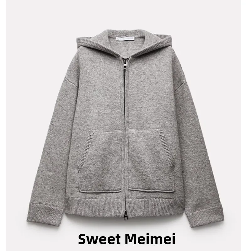 

Женская вязаная толстовка Lazy Sle: свободная, повседневная, универсальная, модная, осенняя, удобная, дышащая верхняя одежда