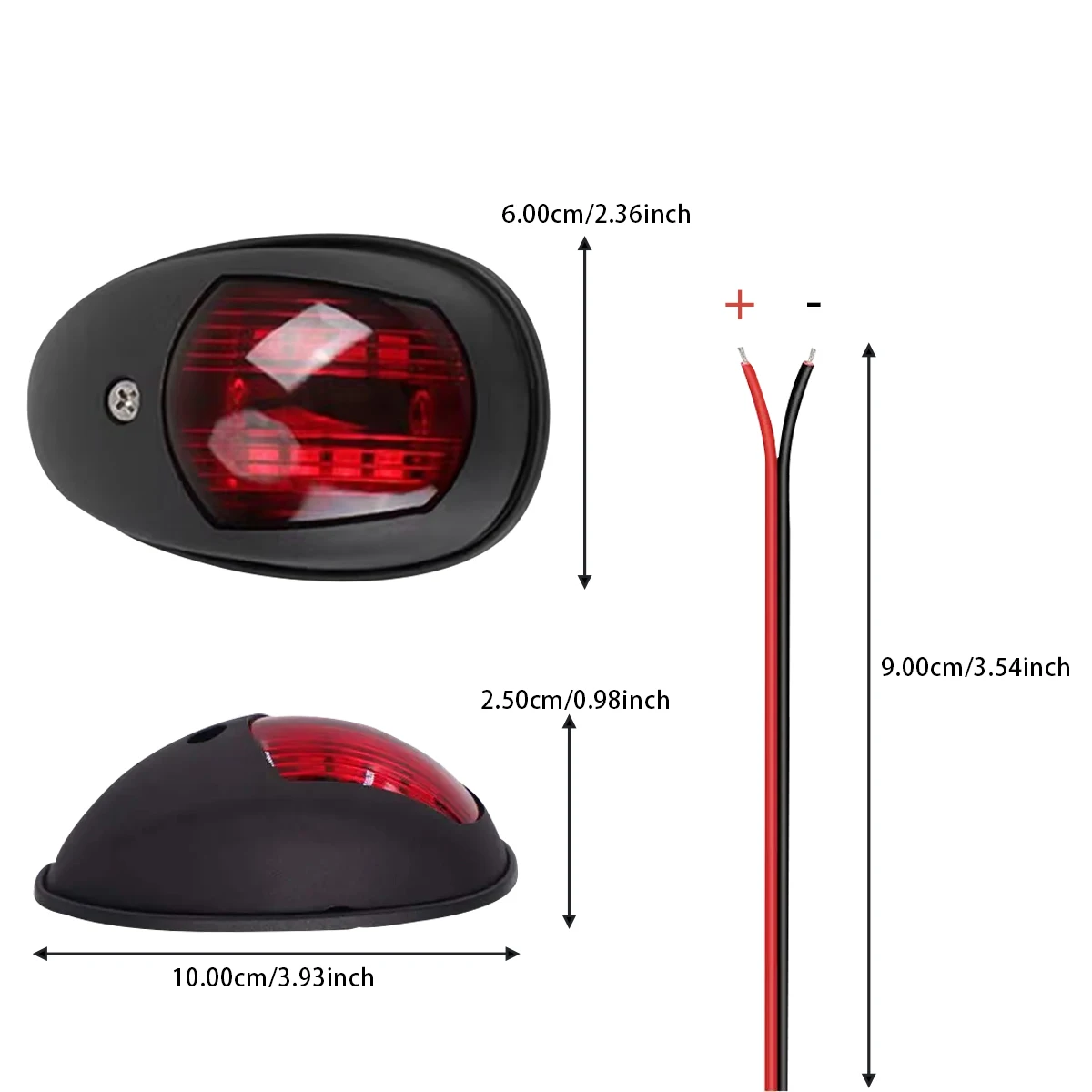 Dilwe Paire de Feux de Navigation LED en Acier Inoxydable pour Bateau Marin Yacht - Sport Dilwe Paire de Feux de Navigation LED en Acier Inoxydable pour Bateau Marin Yacht - Sport