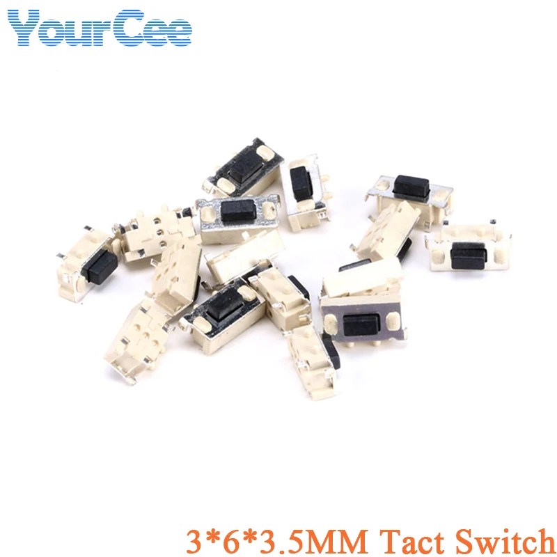 20Pcs 3X6X3.5MM Micro Tactile Tact Push Button Switch Side SMD SMT Light Touch Switch 3*6*3.5MM Micro Switch