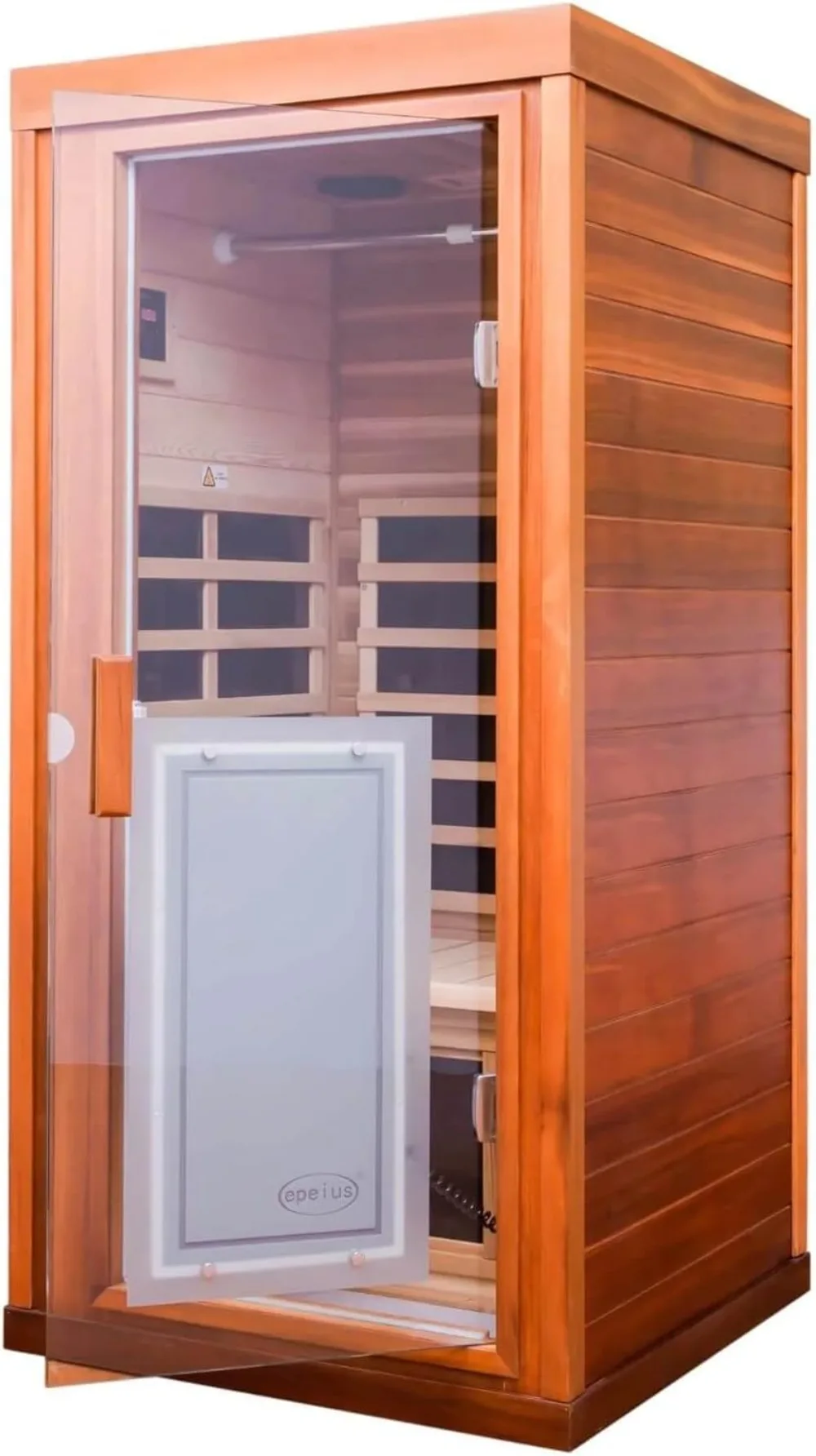 Red Cedar Personal Far Infrared Indoor Sauna Room, Indoor Sauna for Home Spa with Door Heating, 1350w, 8 Heating Plates