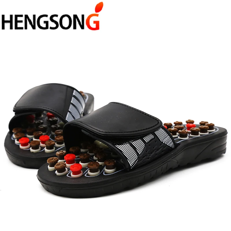 Acupoint Massage Slippers Sandal For Men Feet Chinese Acupressure Therapy Medical Rotating Foot Massager Shoes Unisex