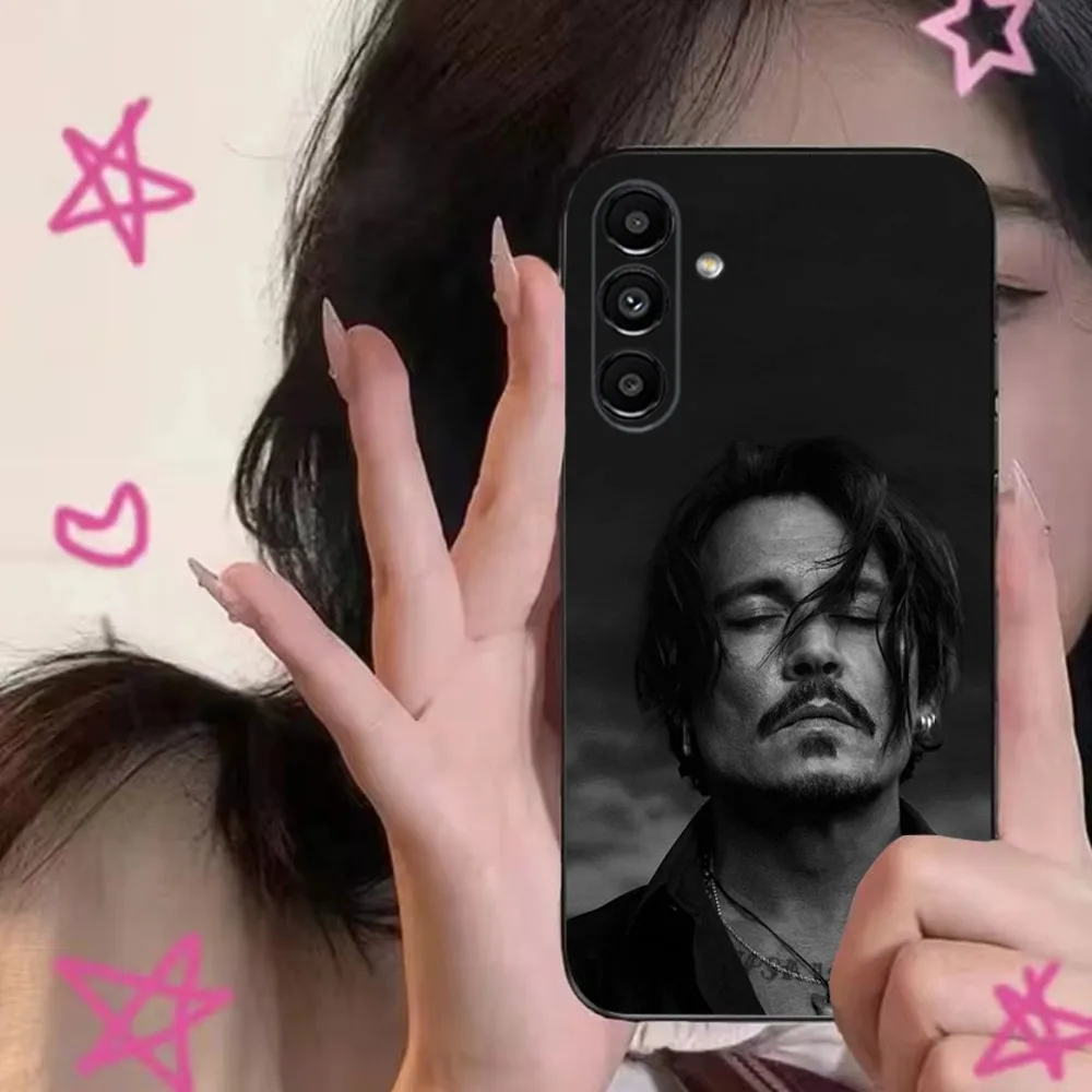 J-Johnny Depp  Phone Case For Samsung S24,S21,S22,S23,S30,Ultra,S20,Plus,Fe,Lite,Note,10,9,5G Black Soft Cover