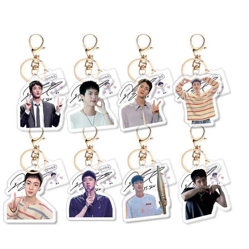 

24 JIN новый альбом, акриловый брелок в том же стиле, как товары знаменитостей, любители фото, подвеска, коллекционный подарок знаменитостей, сувенир