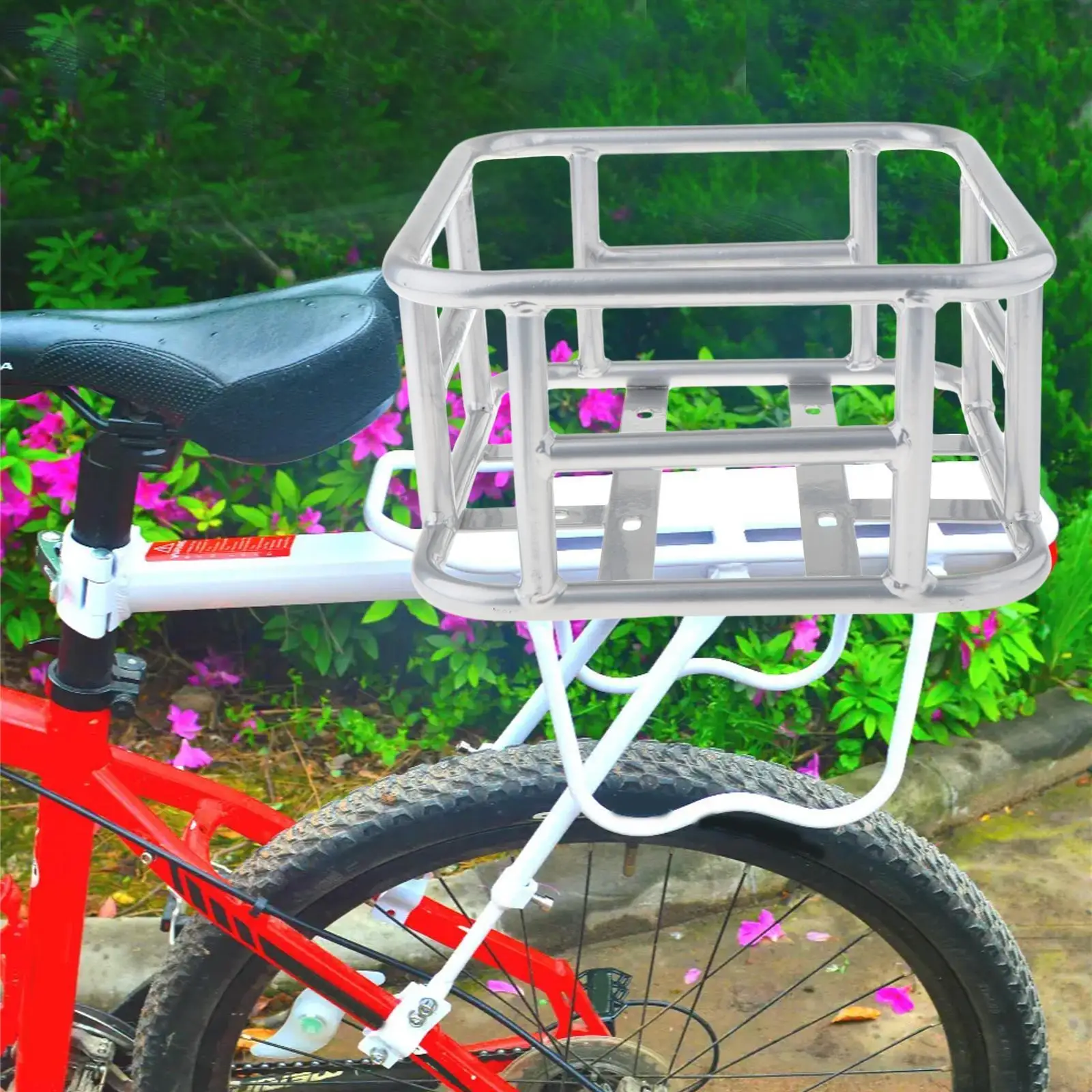 Bike Basket Cargo Rack Basket Fits Most Bikes and E Bike Bicycle Storage Basket for Travel Road Bike Shopping Mountain Bike