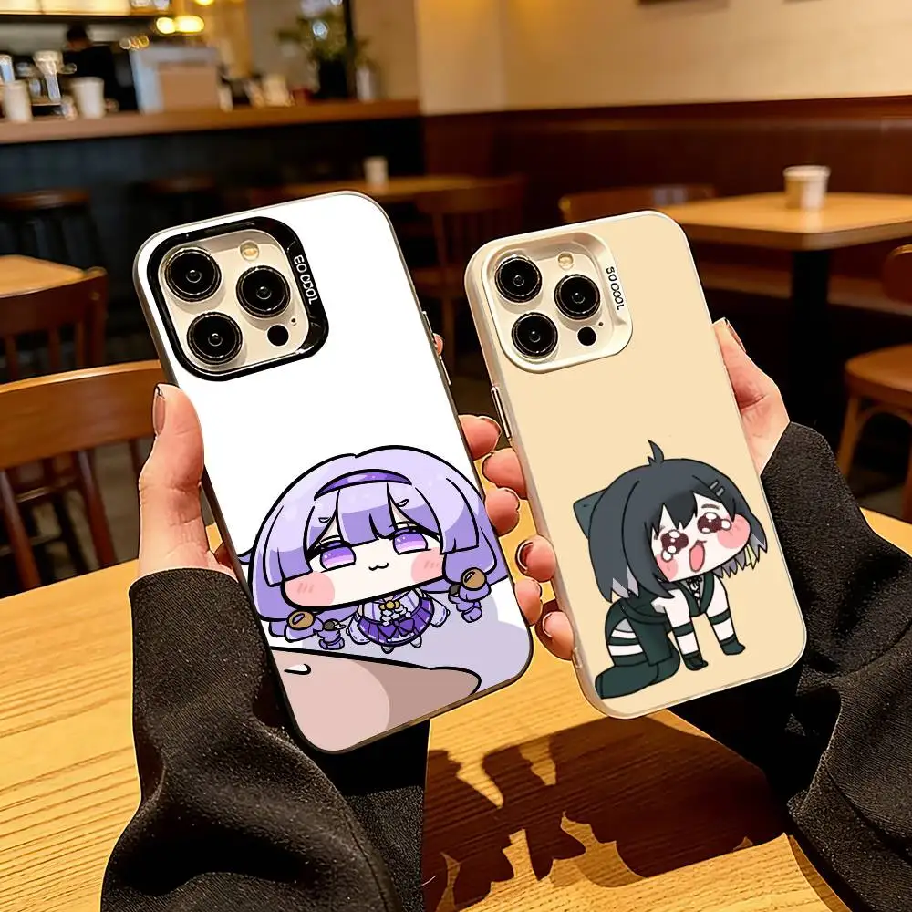 

T-Trickcal Chibi Go Game Phone Case For iPhone 17,16,15,14,13,12,11 Plus,Pro Max,XS,Colorful Silver Black Cover