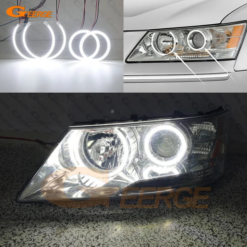 

Для Hyundai Sonata NF Facelift 2008 2009 2010: Комплект светодиодных фар дневного света SMD Ultra Bright Angel Eyes (кольца-глазки)