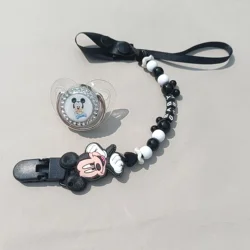 Disney New Design Mickey Mouse Beads Chupetero Madera Personalizado Pacifier Chains Chupetero Silicona Pacifier Nipples Dolls