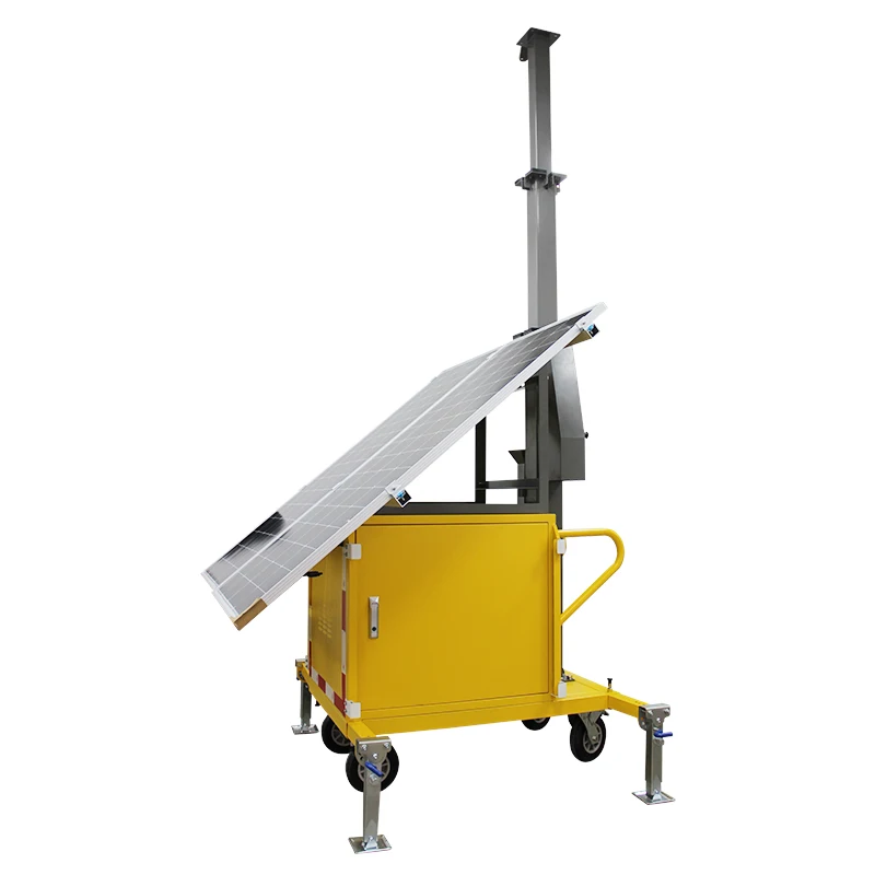 off Grid Solar Trailer Lots Lots Silicon Solar Panel Backup Energy System with Lead Acid Battery