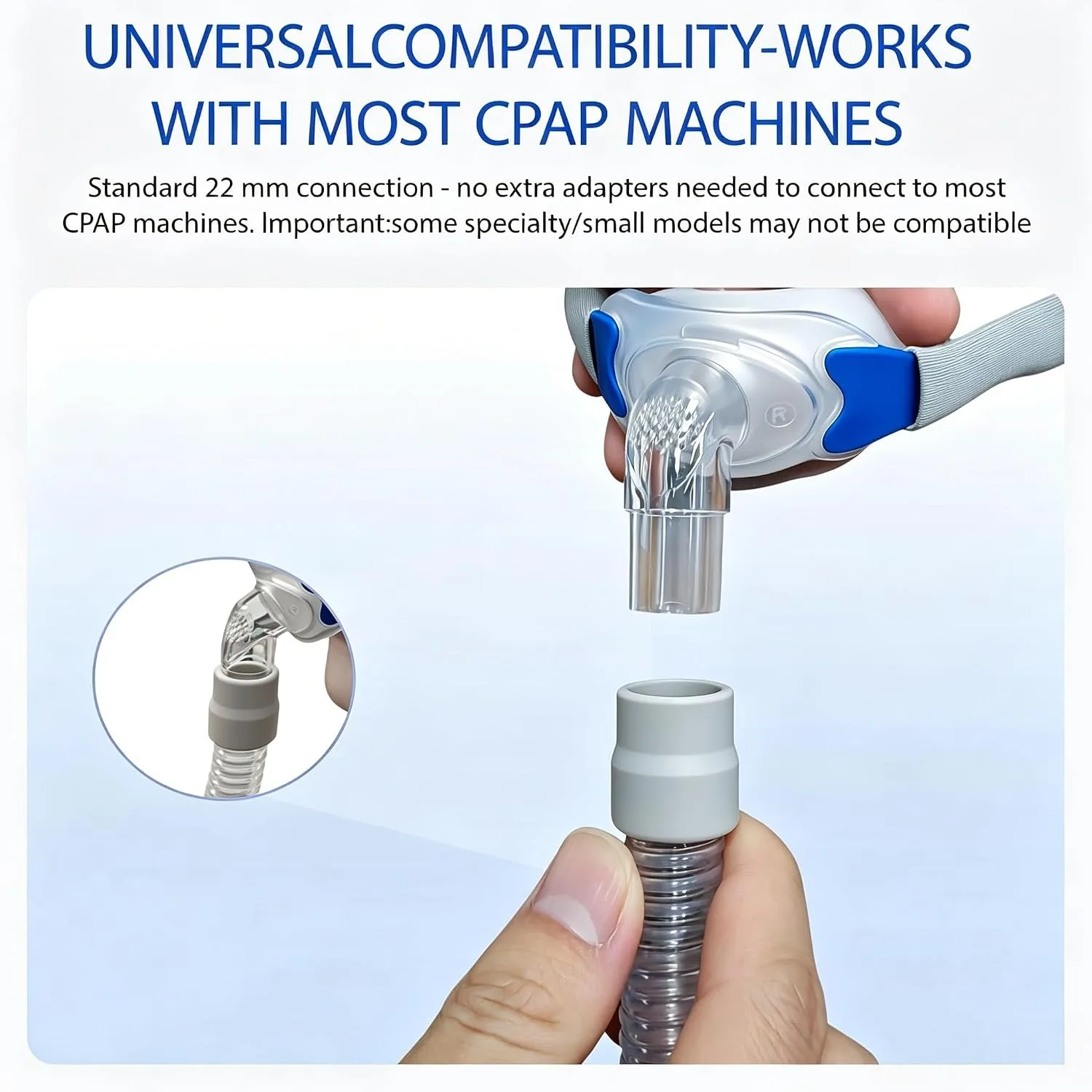 1 set CPAP Universal Nasal Pillow Replacement Kit, CPAP Mask Accessory with S/M/L Cushions Headgear Tube Frame, Comfort Seal - view 2