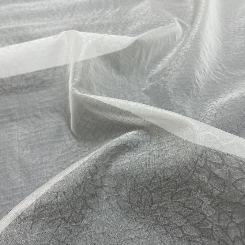 

8momme 114 Door Width Silk Jacquard Organza Corgen Yarn Fabric