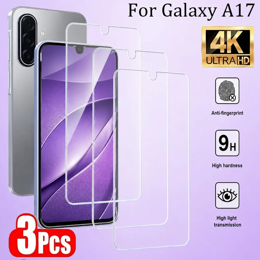 

3Pcs Ultra HD Tempered Glass for Samsung Galaxy A57A17 A25 A26 A35 A55 A56 Screen Protector for Samsung A37 A16 A23 A36 A53 A73