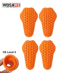 WOSAWE Motorcycle Bike Shoulder Protector Elbow Pads Knee Pads Anti-fall Breathable Motocross Jacket Protective Gear CE Level 2