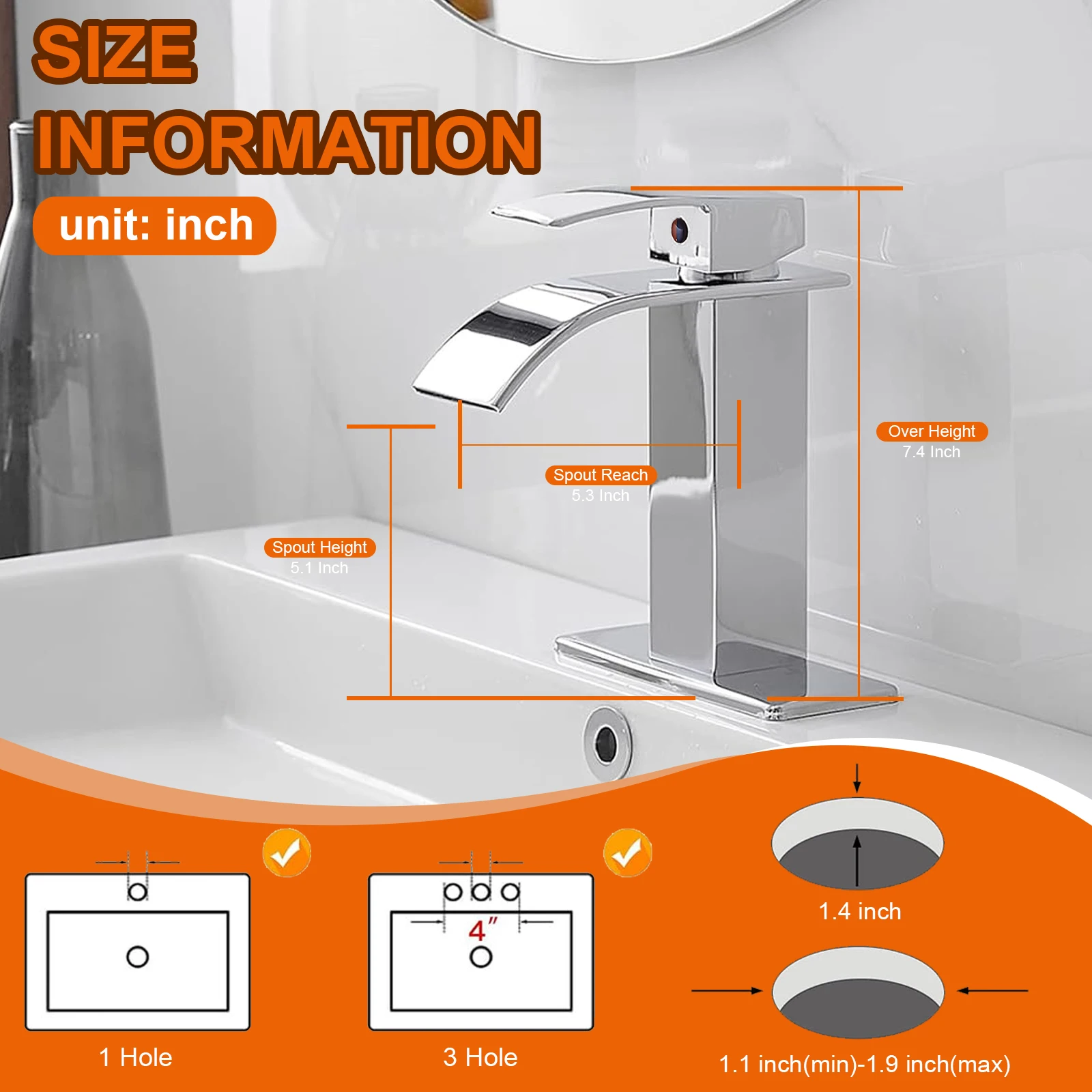 Matte Black Basin Faucet for Bathroom Single Hole Single Handle Modern Vanity Lavatory Basin Hot& Cold Mixer Tap Commercail