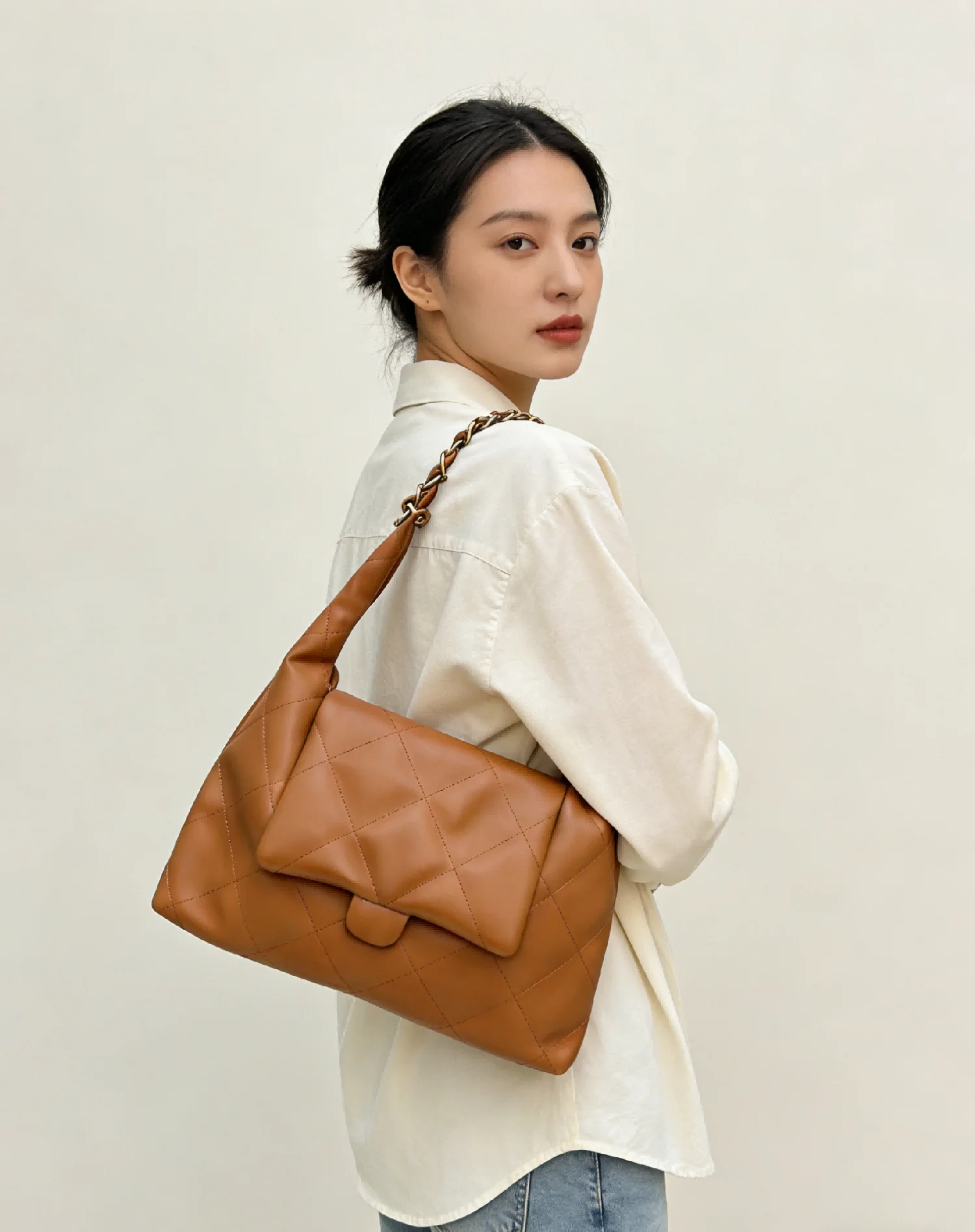 

Urban Minimalist Women's Crossbody Bag Hot Sale Of The Season Autumn Fashion Diamond Grid Chain Bag Versatile Shoulder Bag
