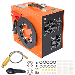 Portable PCP Air Compressor 350W Powerful Motor Max 6000Psi/400bar Water and Fan Cooling 12V Auto Stop Air Compressor