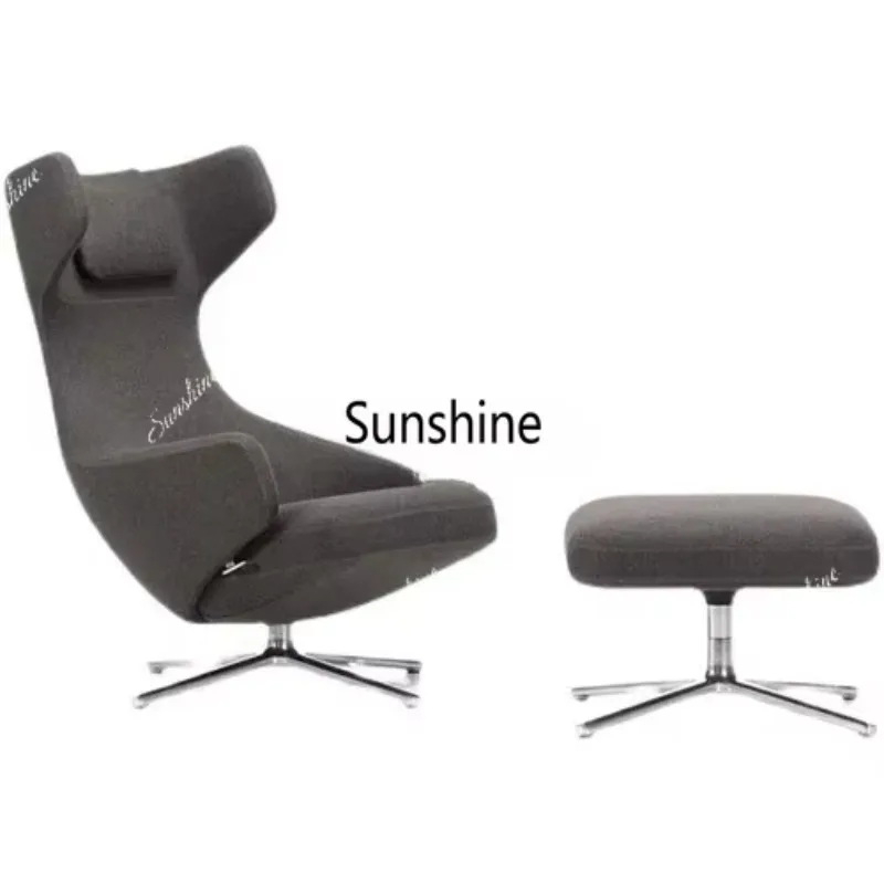 Wingback Chair Simple Rotatable Pedal Couch Creative Single SofaS