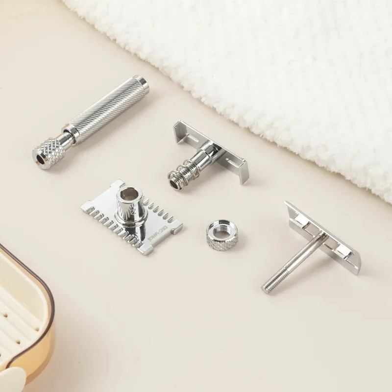 Yaqi Регулируемая мужская безопасная бритва THE FINAL CUT OC цвета хром, безопасная бритвенная головка из нержавеющей стали