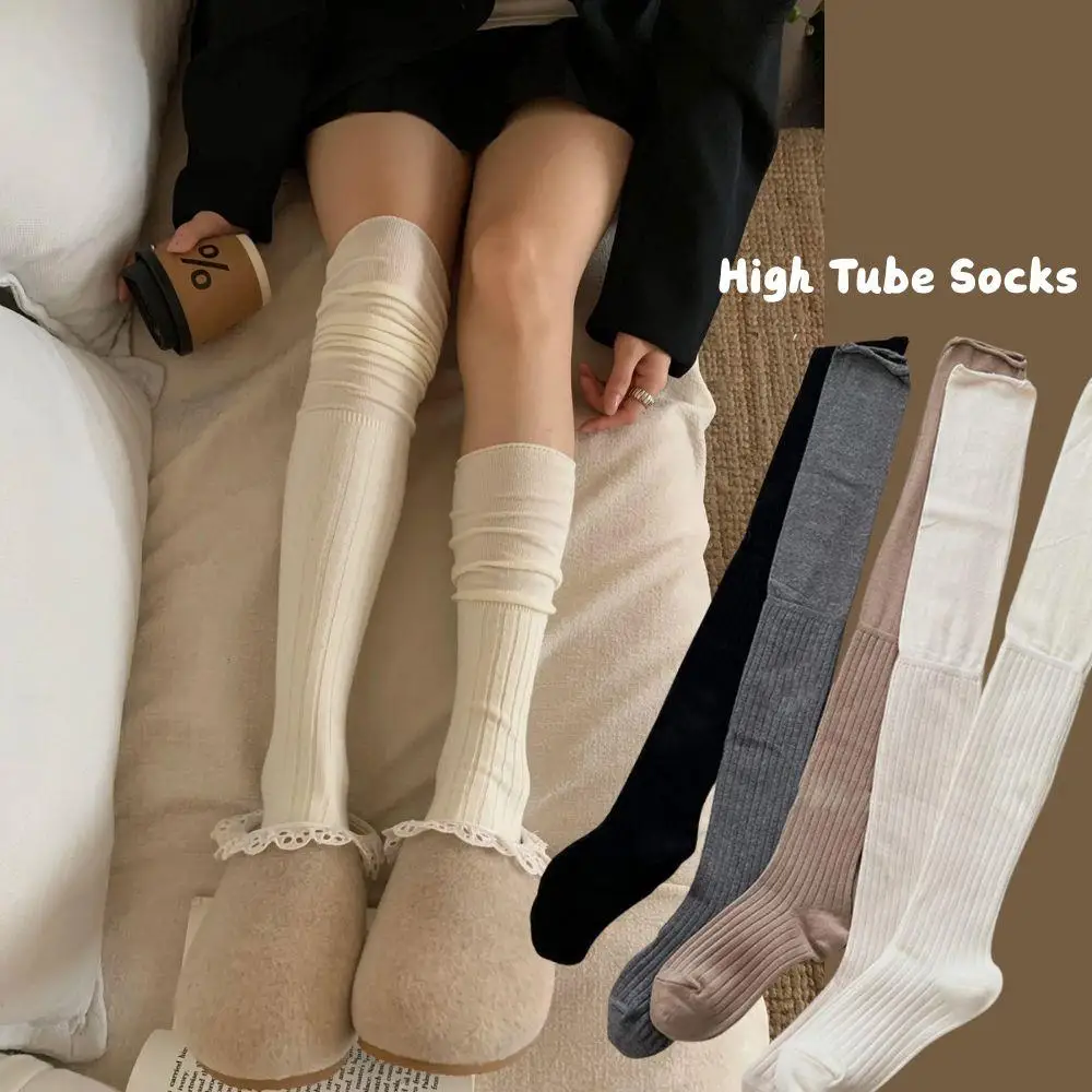 

Модные женские гольфы для женщин, осенние мягкие чулки, зимние высокие термоноски, корейские повседневные носки в консервативном стиле
