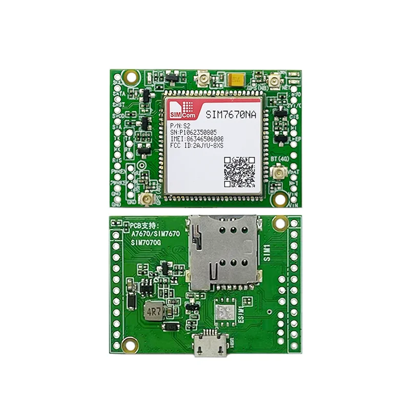 SIMcom SIM7670NA SIM7670NA-MNGV SIM7670NA-LNGV CAT1 Core Board, chip Qualcomm, mendukung Data + GNSS (opsional) tanpa suara.