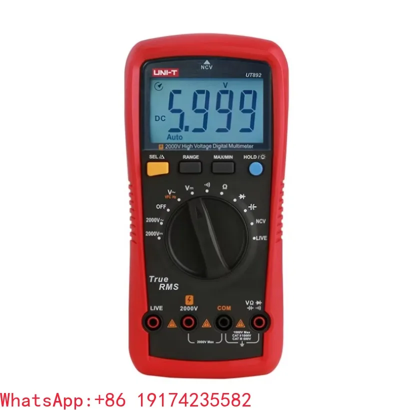 UNI-T UT892 2000V High Voltage Digital Multimeter 6000 Counts True RMS