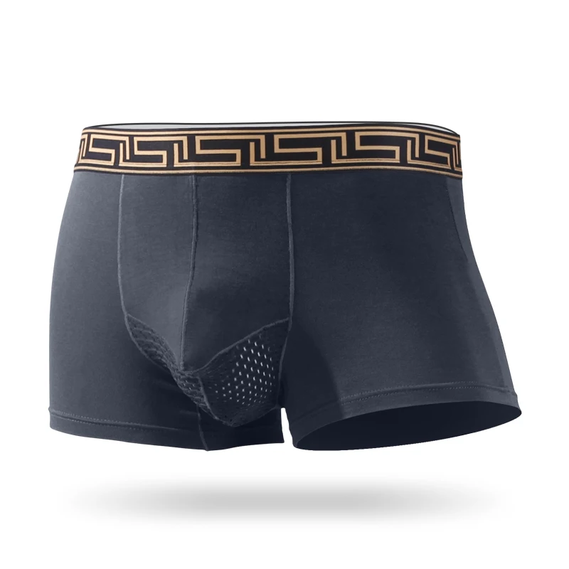 ملابس داخلية للرجال كيس الصفن مشروط مع أربعة ركن الملاكمين بندقية رفع البيض خرطوشة التستوستيرون حقيبة فصل الحرير الجليد تنفس