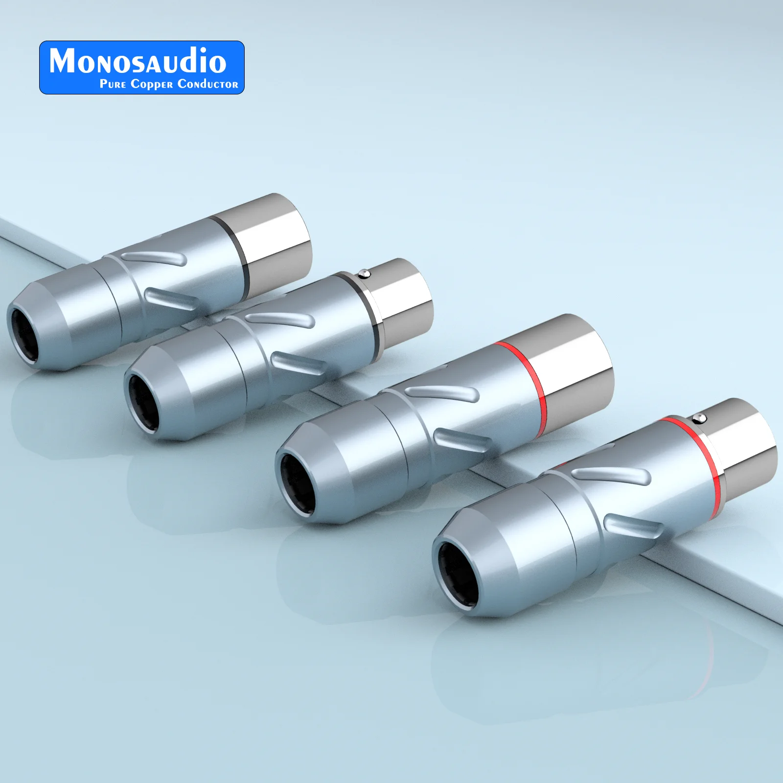 Monosaudio Pure Copper Rhodium Plated XLR Plug Connector Jack Hifi Audio MIC Cable 24K Gold Plating Balance Plug XM700R/XF700R