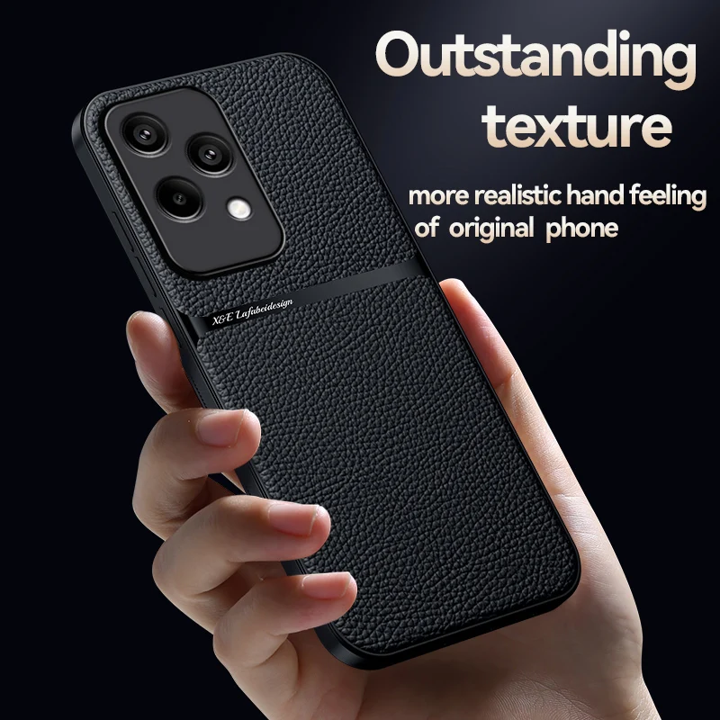 For Honor 200 Lite 5G Case With Metal Plate Magnetic Phone Case For Xonor Honer Honar 200Lite Honor200lite Leather Back Cover