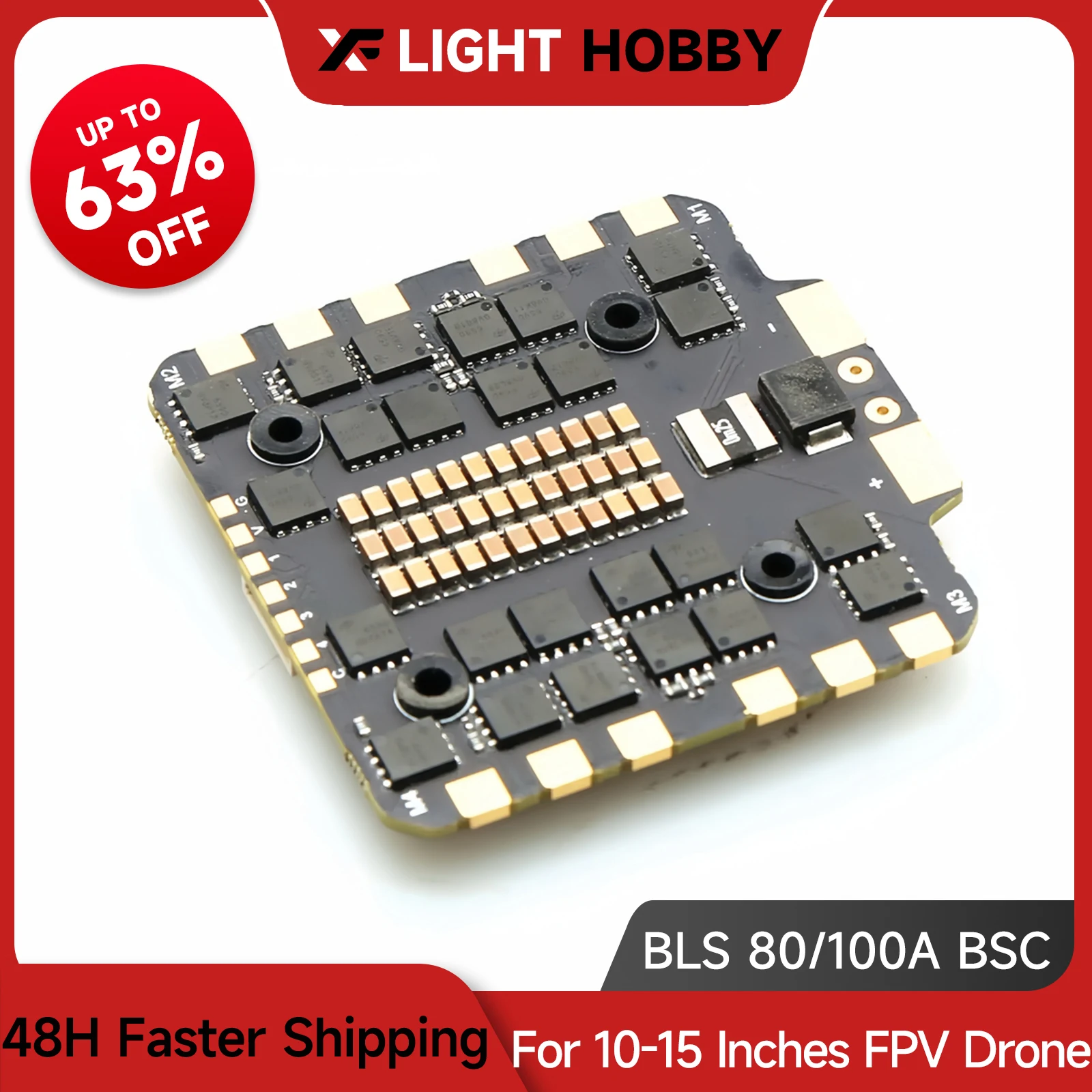 

XFlight Hobby BLHELI_S 80A/100A/110A 4in1 ESC 30,5X30,5 мм 3-8S для FPV-дронов для фристайла, детали для 10-15-дюймовых гонок на дроны