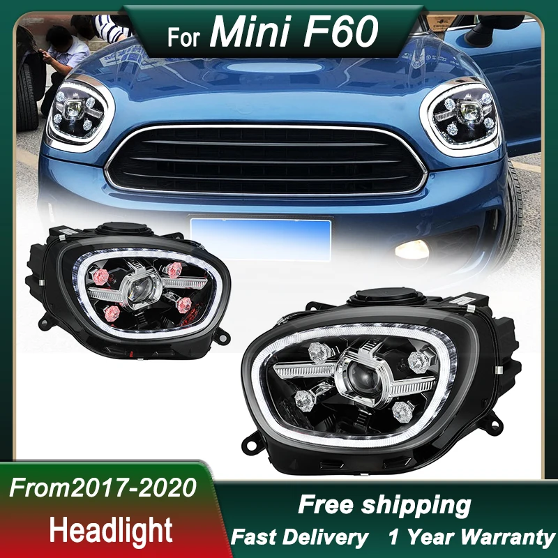 Car styling Headlight For BMW Mini F60 Countryman 2017-2020 new style full LED  Head Lamp DRL Head Lamp Front light Assembly