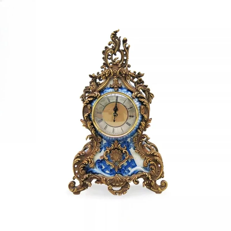 Living room clock, desktop placement, living room bedroom light luxury clock ornament