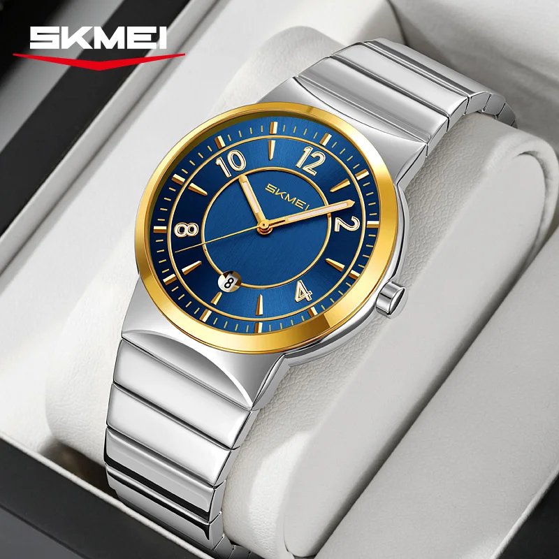 

SKMEI 9401 Luxury Mens Steel Band Watch Original Business Quartz Wristwatch Waterproof Watches For Man Clock Reloj Hombre 2026