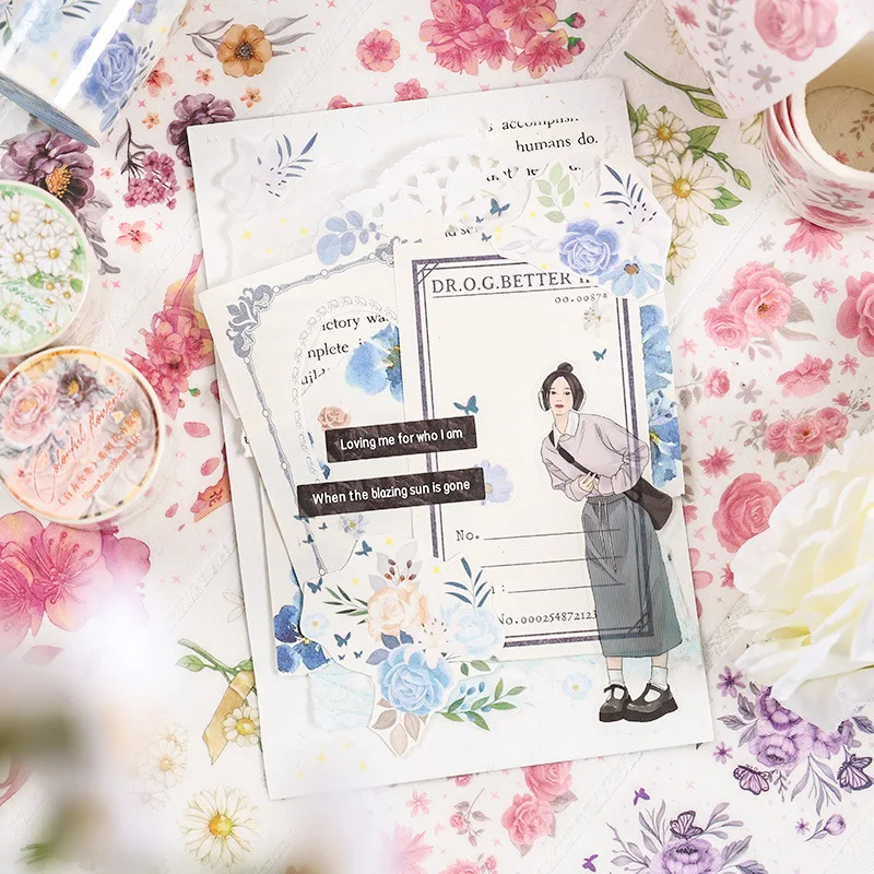 

Baihui Handbook Tape Landscaping Lace Handbook Tape Sticker Roll Cute Goo Card Border Decoration