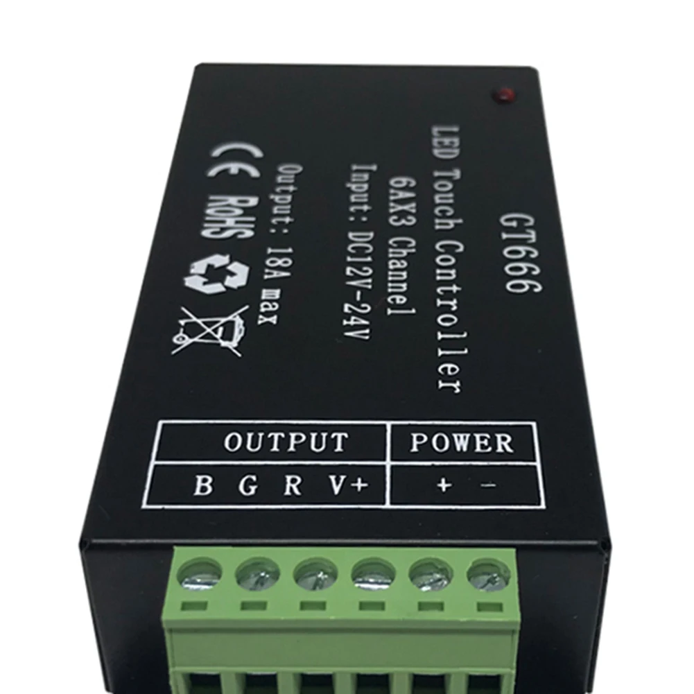 Rgb rgb وحدة تحكم بإضاءة ليد بشاشة تعمل باللمس ، 12-24 فولت ، 6ax3channel ، لـ ، rgb