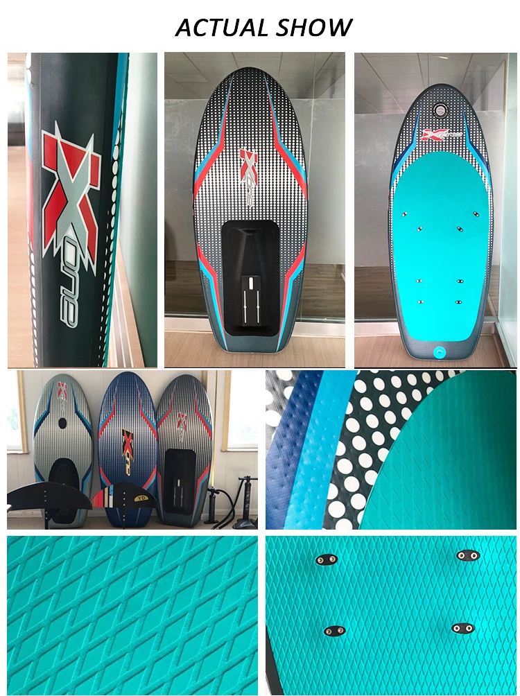 Unpowered Carbon Fiber Hydrofoil SUP Paddle Board with Wind Wing,  Stand-Up Board Ocean/Lake Cruising, Efficient Sailing