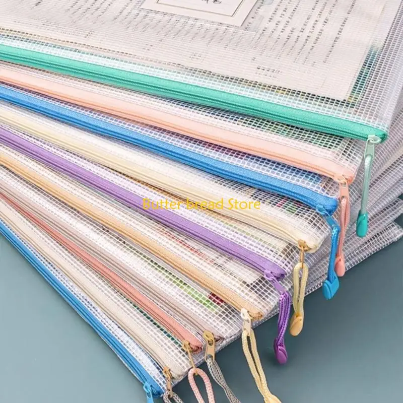 

W89C Letter Size File Bags File Wallet Zippered Receipt Wallet Document Folder Bag