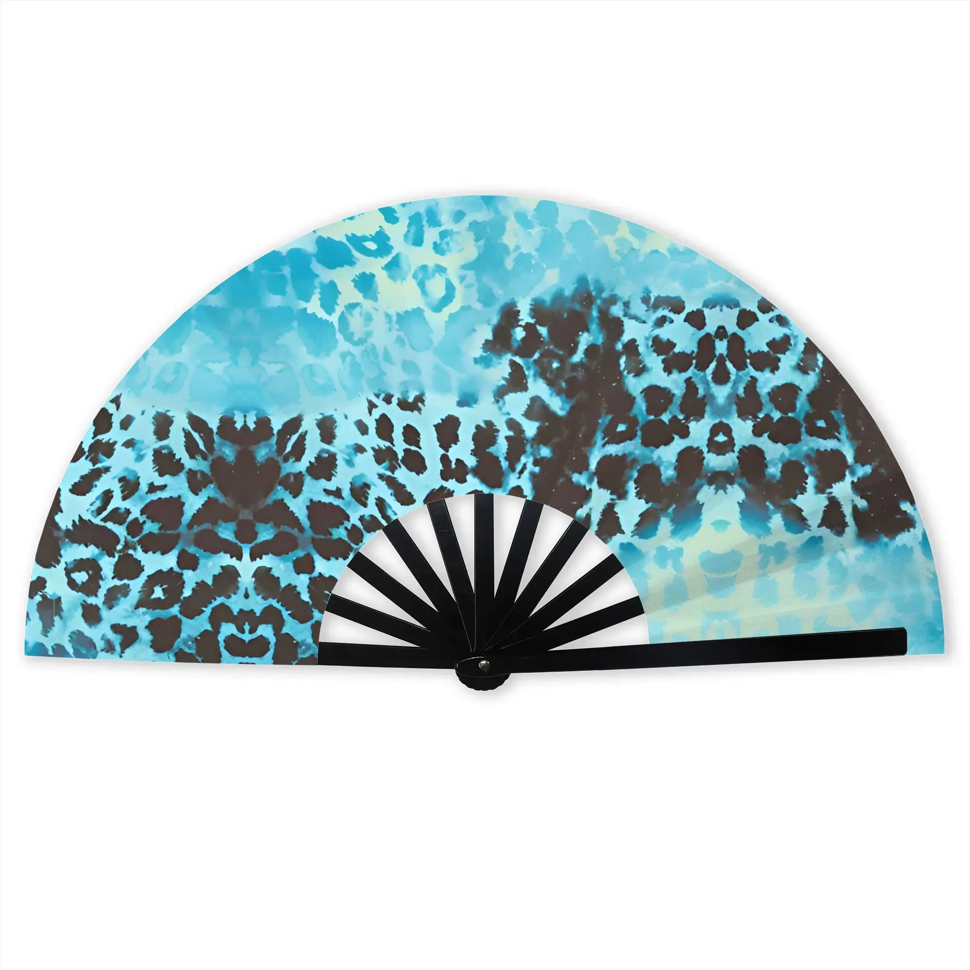 Personalised Leopard Print Colorful Promotional Gift Hand Fan Wedding  Durable Folding Fans Unique Bulk Pack Fan