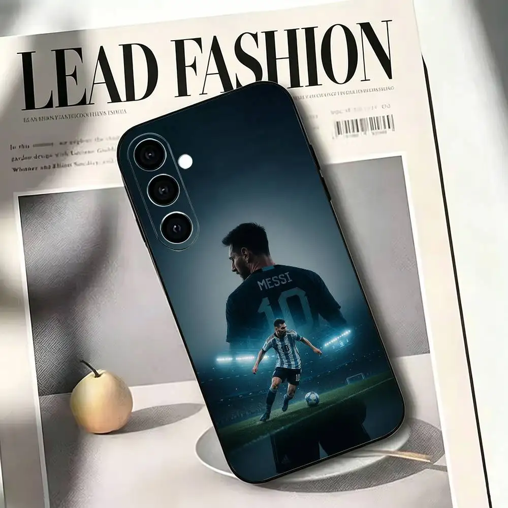 GOTA Messi Football Superstar Black Soft Silicone Phone Case for Samsung A73 20,21,22,31,32,52,53,72