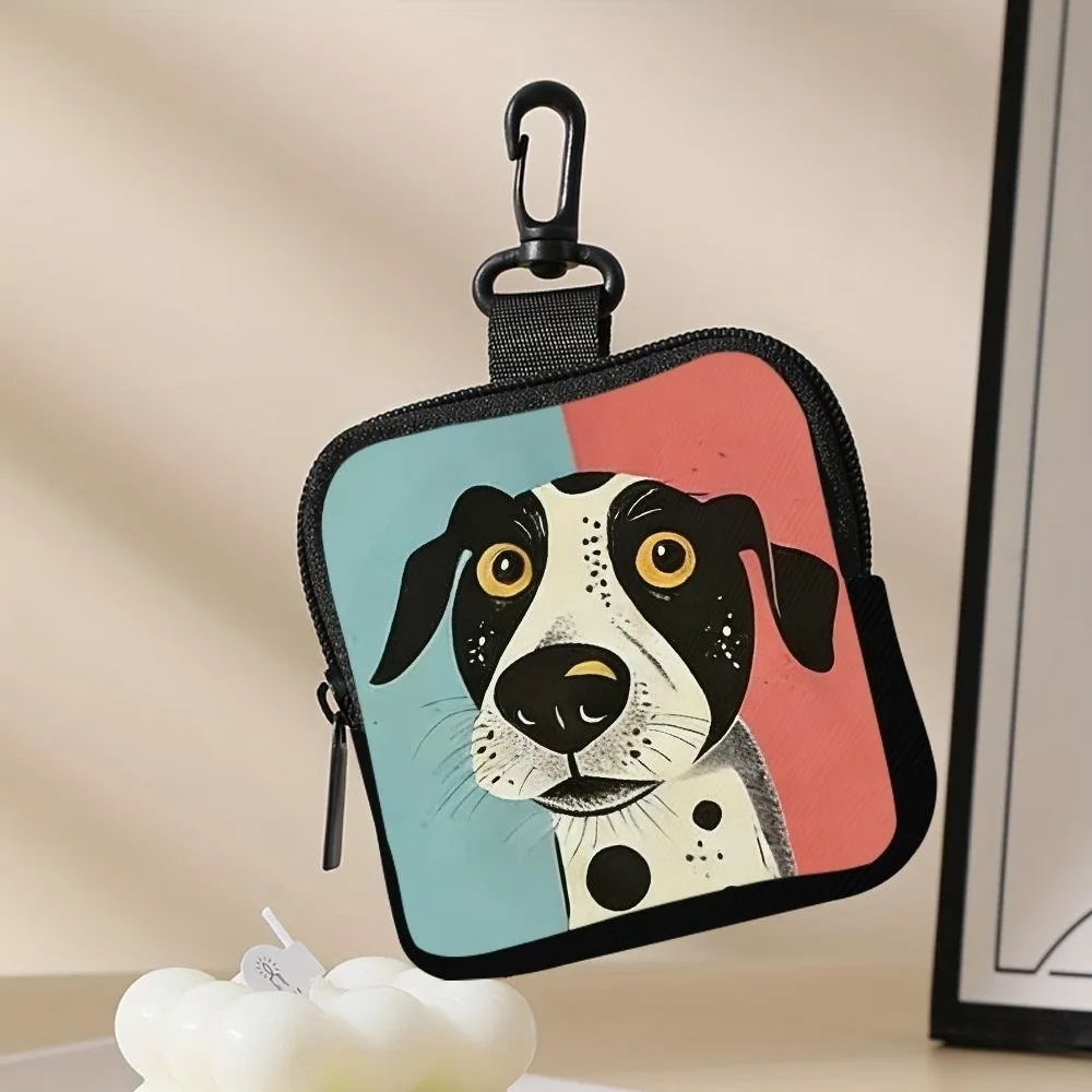 Cute PVC Dog Coin Purse Water-resistant Portable Change Purse Mini Lightweight Zippered Wallet Friends Gift