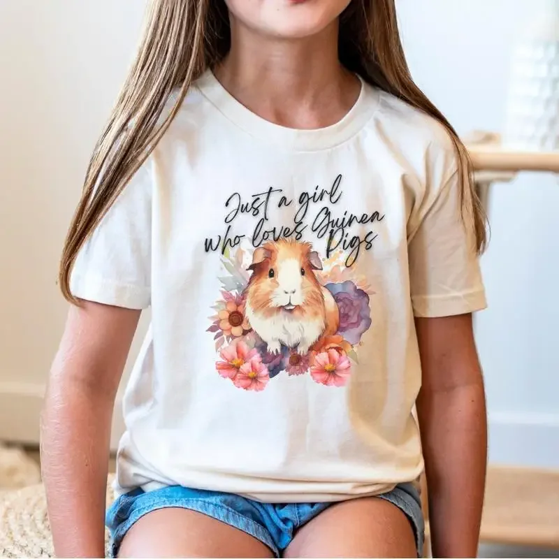 Guinea Pig T Shirt Just A Girl Who Loves Pigs Animal For Rodent Mom Cute Lovers