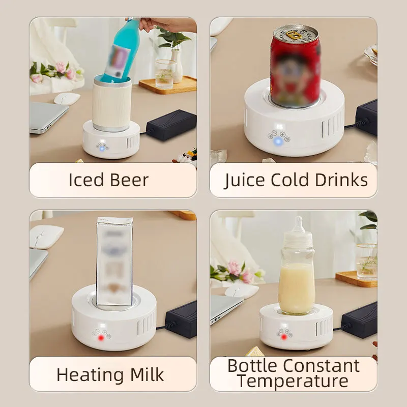 Mini Refrigeração Rápida e Copo de Aquecimento para Bebidas de Cerveja, Máquina de Refrigeração Rápida Ice Maker, Cold Drink, Home Dormitory, Food Grade, 500ml